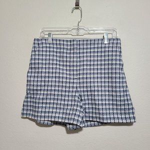 Loft Boucle Shorts Size 4 Blue White Pcokets